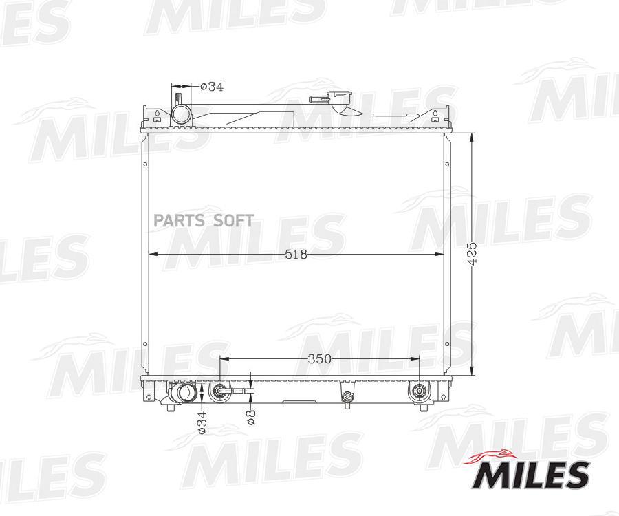 MILES ACRB113 Радиатор SUZUKI GRAND VITARA 2.0 97-