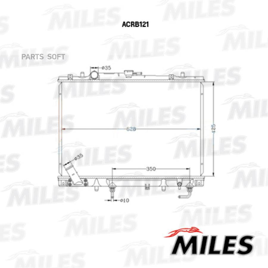 

Радиатор Mitsubishi Pajero Sport 3.0 98- Паяный Miles acrb121