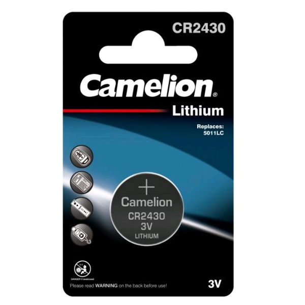 Батарейка литиевая CAMELION CR2430 дисковая 3В бл/1