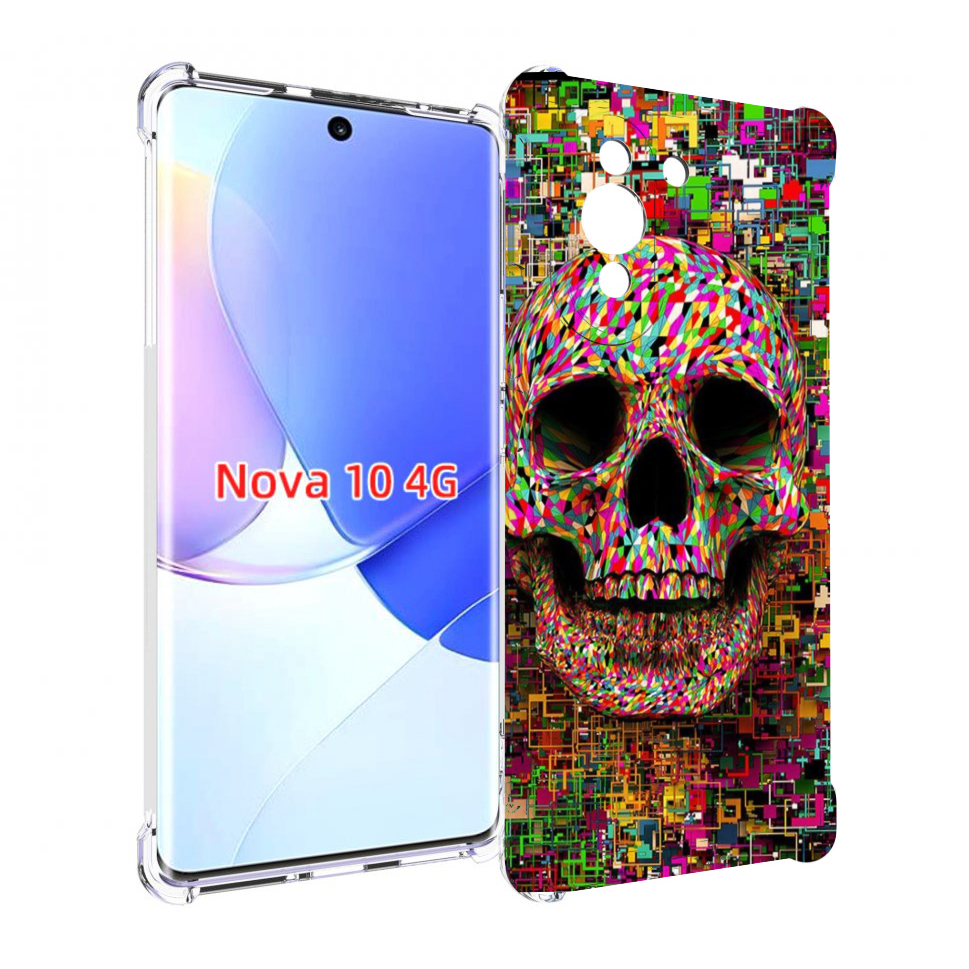 

Чехол MyPads череп красочные цвета для Huawei Nova 10, Прозрачный, Tocco