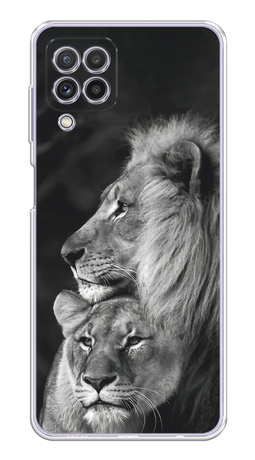 

Чехол на Samsung Galaxy A22/M22/M32 "Львиная пара", Черный;серый;белый, 2103450-1