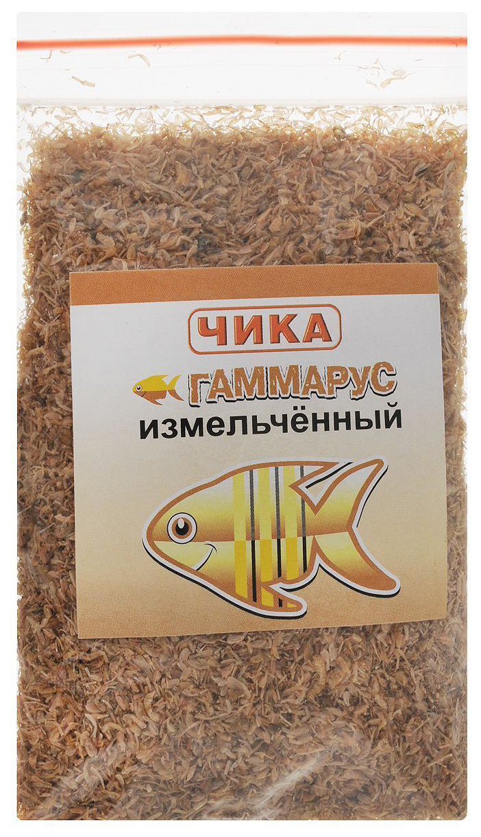 Корм для аквариумных рыбок Чика Гаммарус измельченный, 17 шт по 20 гр