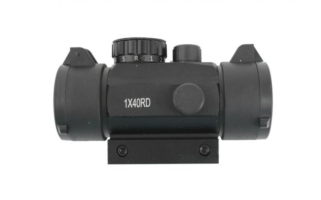 Коллиматорный прицел Target Red Dot 1x40RD закрытого типа на Weaver с крышкой