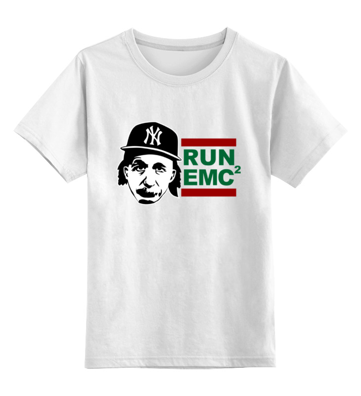 

Футболка детская Printio Run emc цв. белый р. 140, Run emc