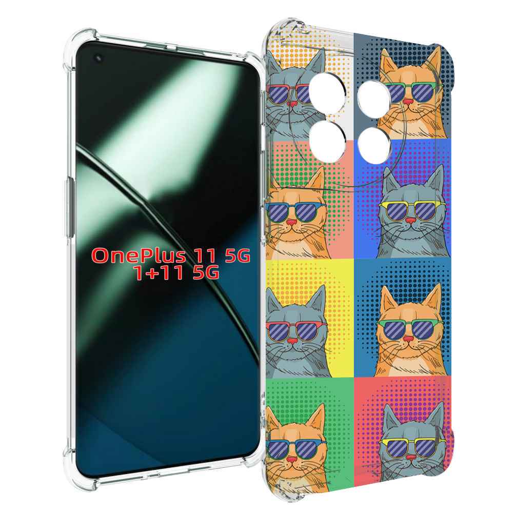 

Чехол MyPads разноцветные-коты для OnePlus 11, Прозрачный, Tocco
