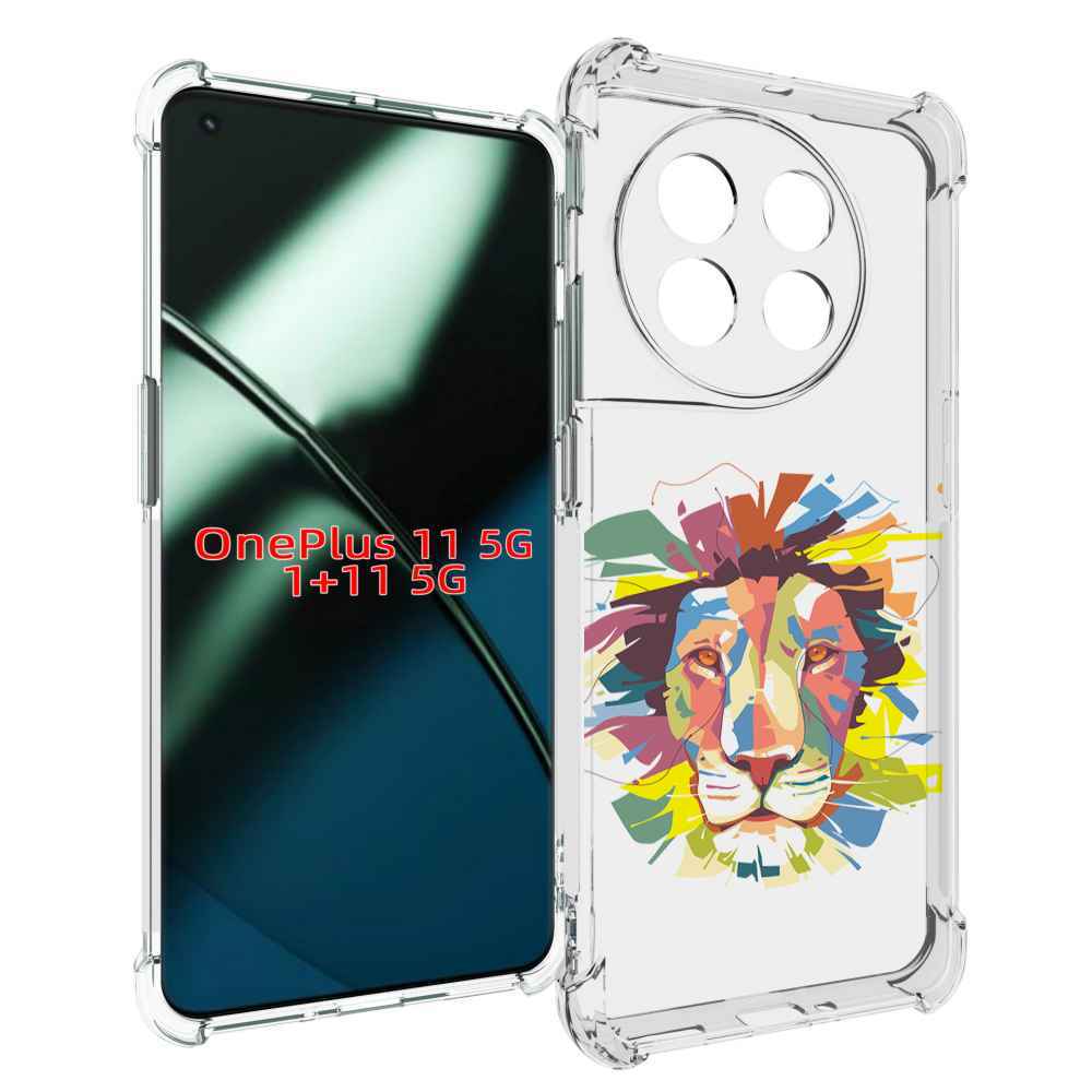 

Чехол MyPads разноцветный-лев детский для OnePlus 11, Прозрачный, Tocco
