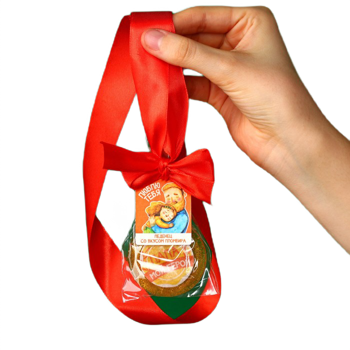 

Леденец с печатью на ленте с шильдом Папе, 25 г