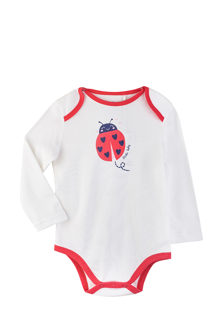 фото Боди детское kari baby ss21b04900803 цв. белый, розовый р. 80