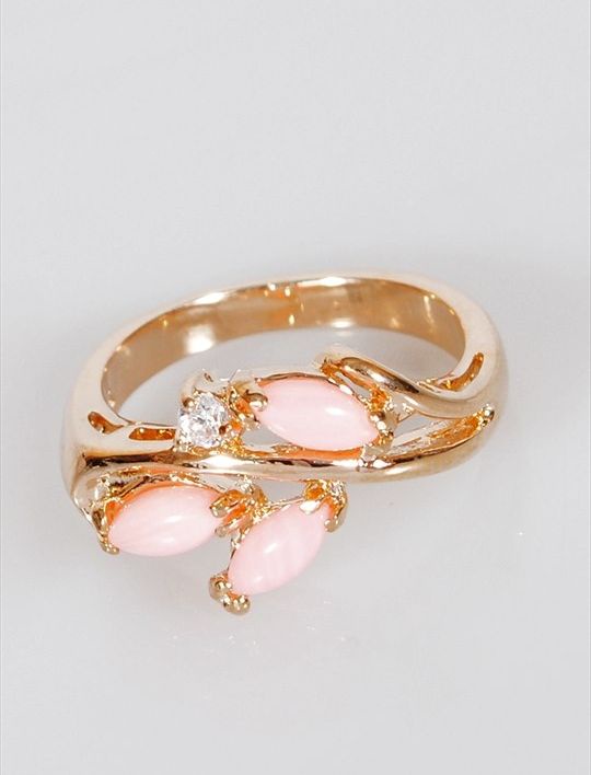 

Кольцо из бижутерного сплава р. 18 Lotus Jewelry 42R-26co, коралл/циркон, 42R-26co