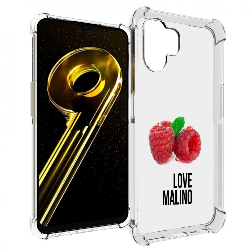 

Чехол бампер MyPads Бренд лове малино для Realme 10 5G противоуд..., Прозрачный, Tocco