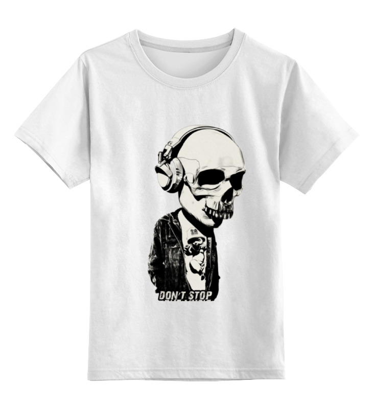 

Футболка детская Printio Don't stop the music цв. белый р. 140, Don't stop the music