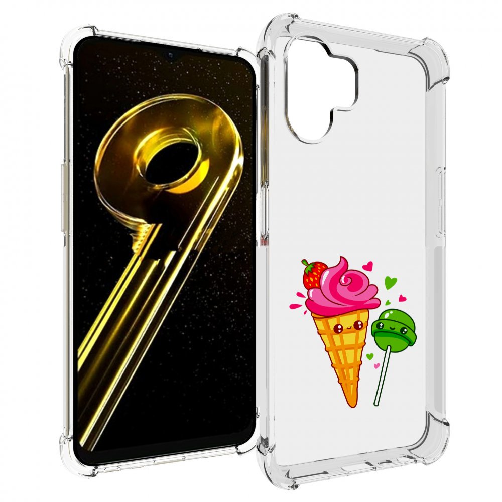 

Чехол бампер MyPads Вкусняшки для Realme 10 5G противоударный, Прозрачный, Tocco