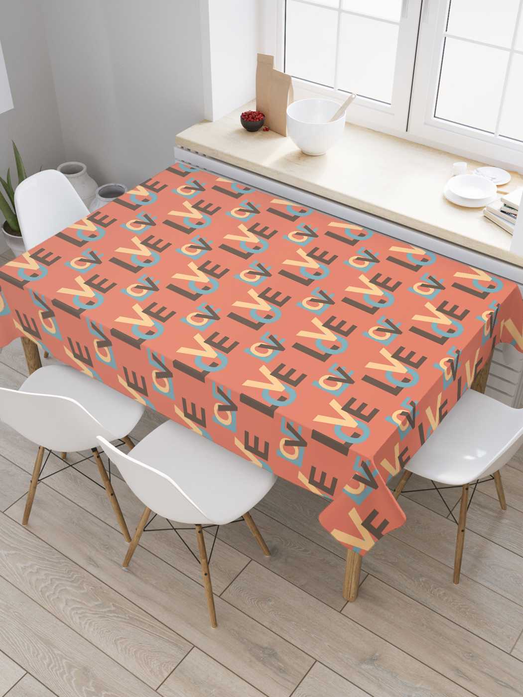 

Скатерть прямоугольная JoyArty "Сплошная любовь" из оксфорда, 180x145 см, Оранжевый, Сплошная любовь