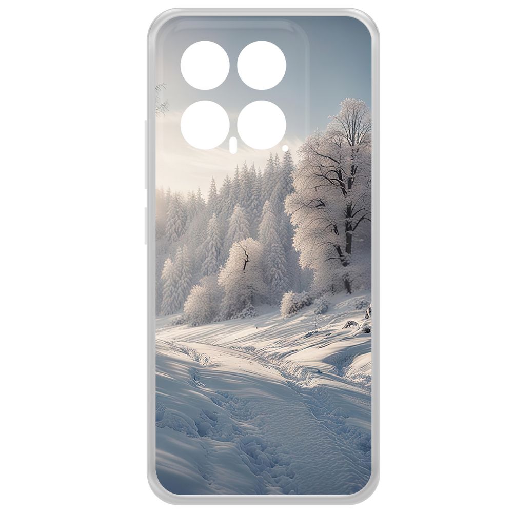 Чехол-накладка Krutoff Clear Case Снег для Xiaomi 14