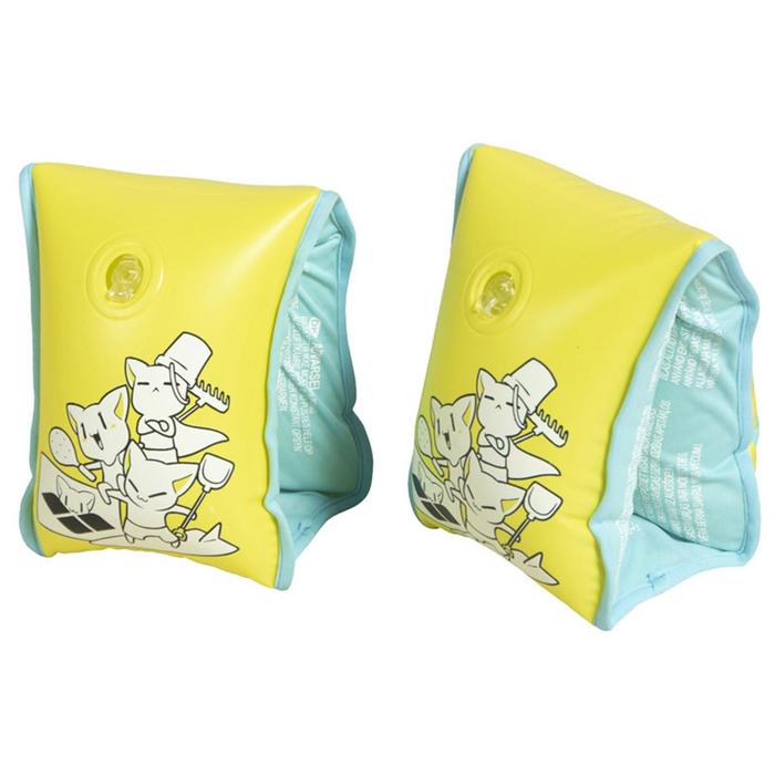 фото Нарукавники для плавания arena soft armband, 3-6лет, желто-голубые, 95244310