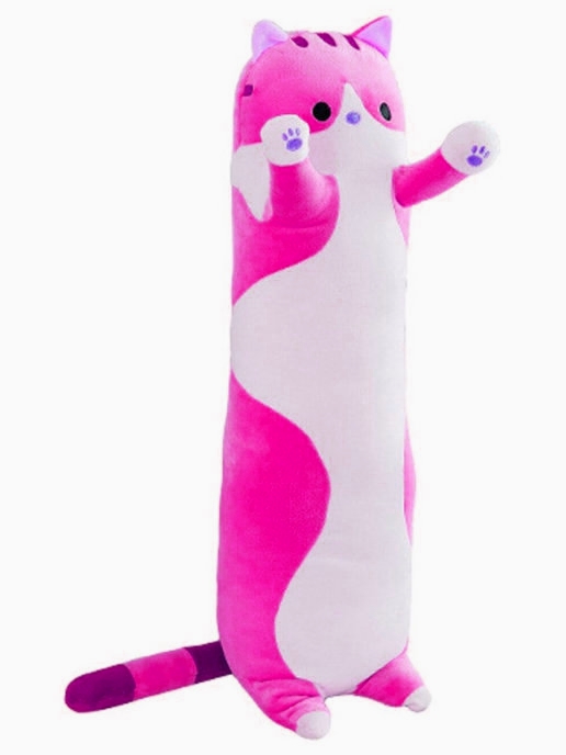 Мягкая игрушка-подушка TOY and JOY Кот-батон 50см B-15004-50 розовая