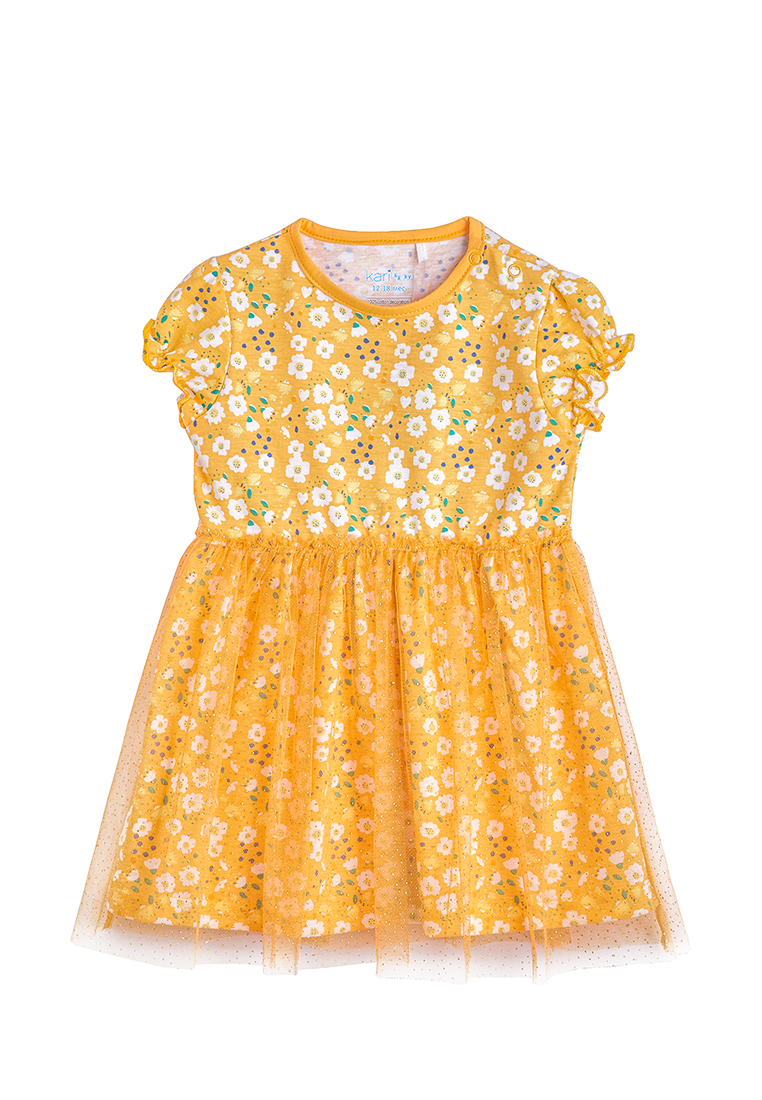 фото Платье детское kari baby ss22b13100804 цв. желтый р. 80