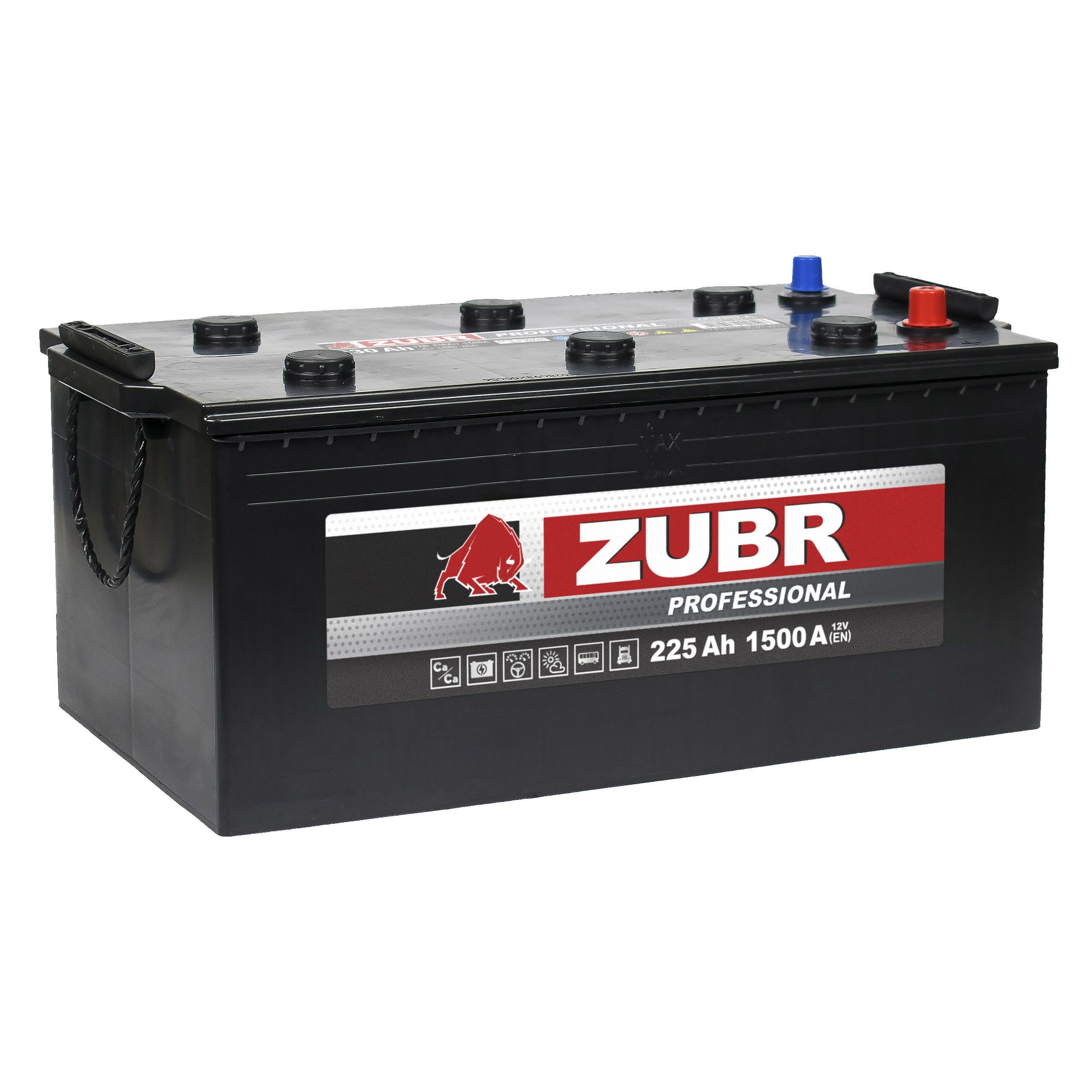 Аккумулятор автомобильный ZUBR Professional 225 Ач 1500 А прямая полярность ZPT2253