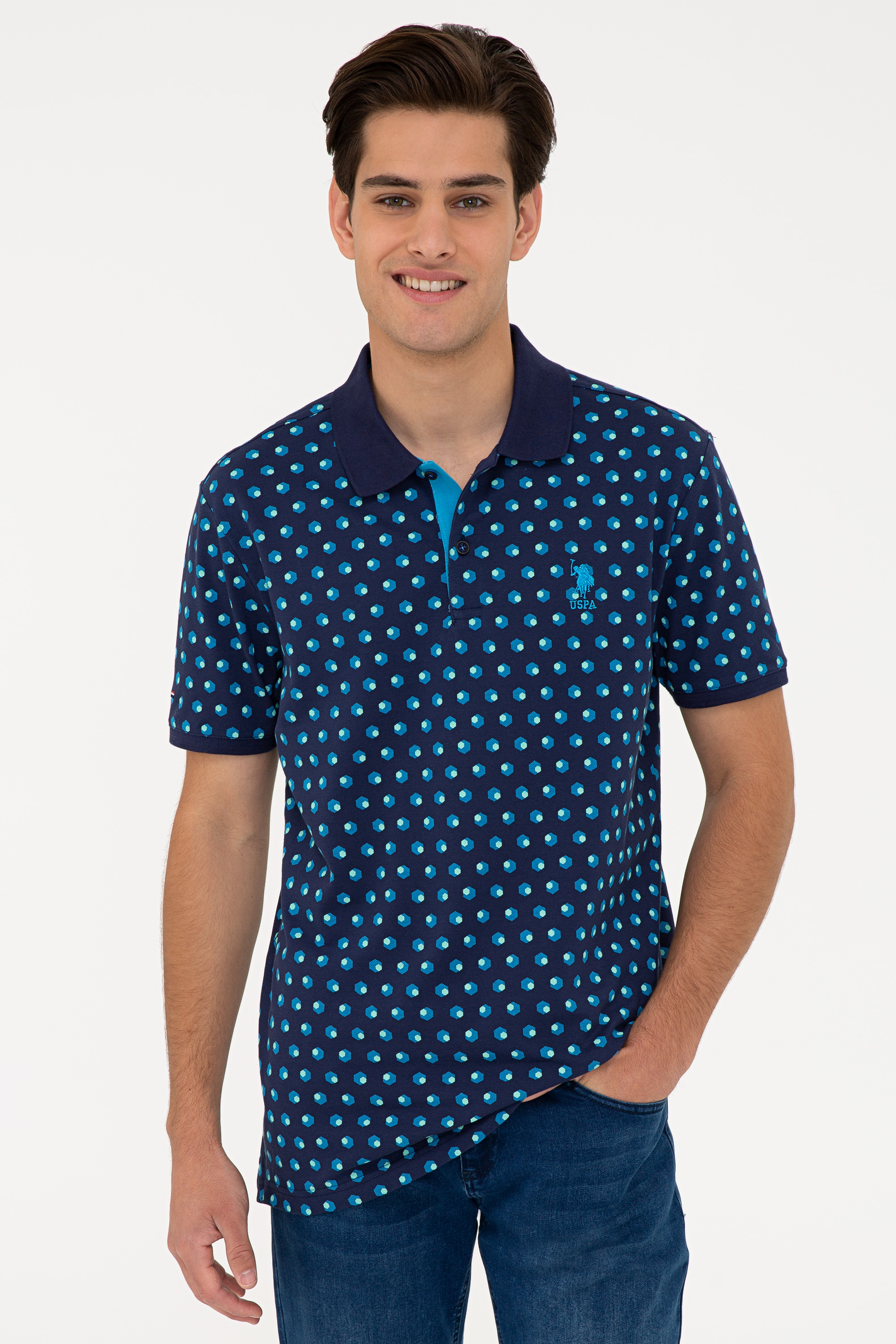 

Футболка мужская U.S. POLO Assn. G081SZ0110ARLES синяя S, Синий, G081SZ0110ARLES