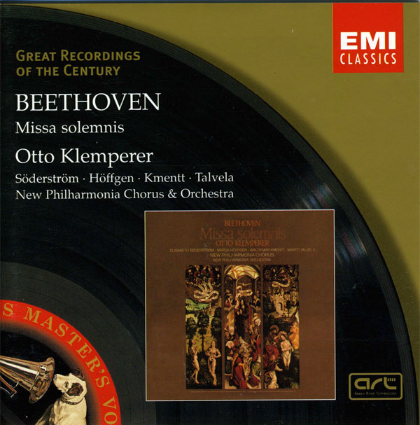 

BEETHOVEN, L.V., MISSA SOLEMNIS SODERSTROM - Klemperer, Otto (1 CD)