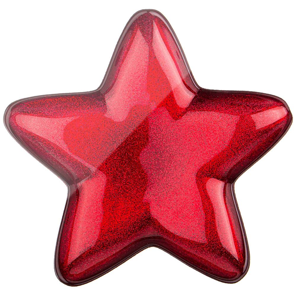 

Блюдо ACKAM Star red shiny 22см стекло 339-221_, Красный