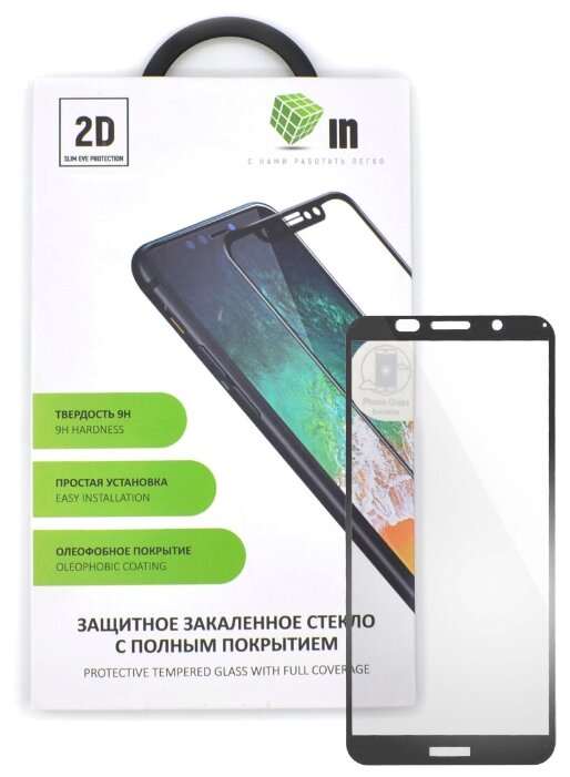 

Защитное стекло 2D INAKS для Huawei Y9 (2018) Full Glue/Full Screen, черное