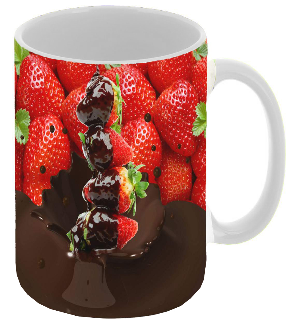 

Кружка CoolPodarok Клубника в шоколаде