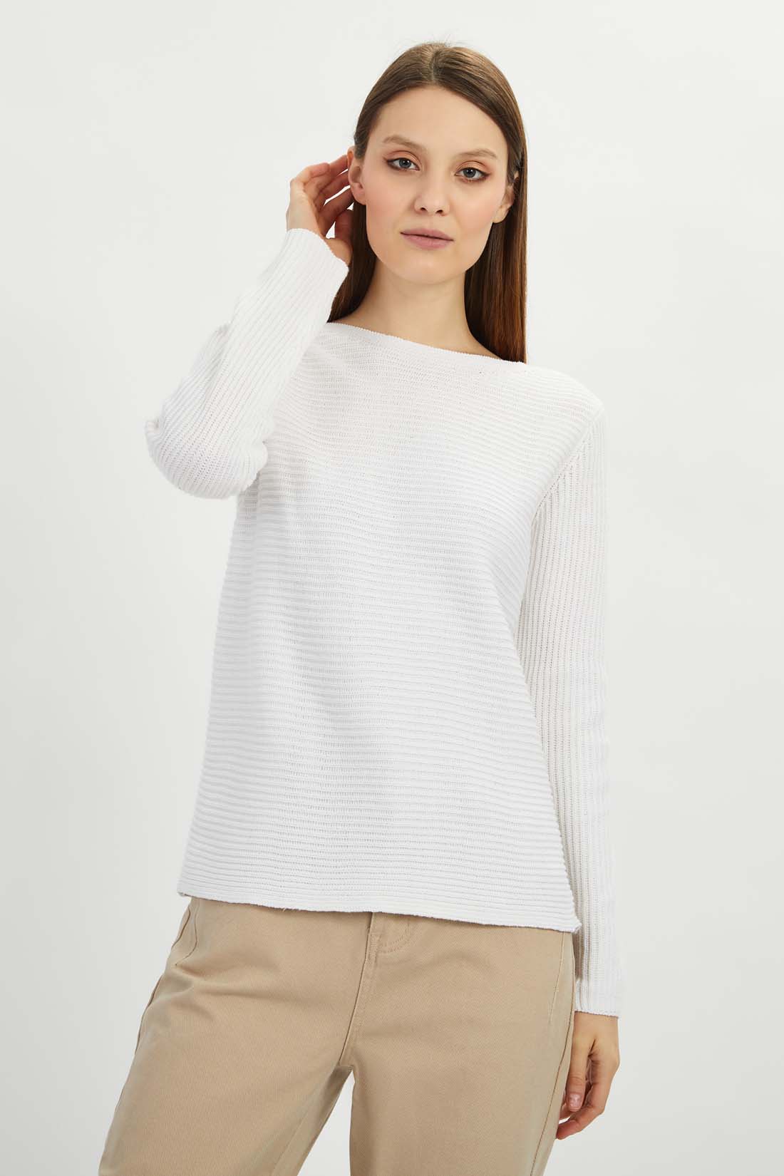 

Джемпер женский Baon белый, B1322024