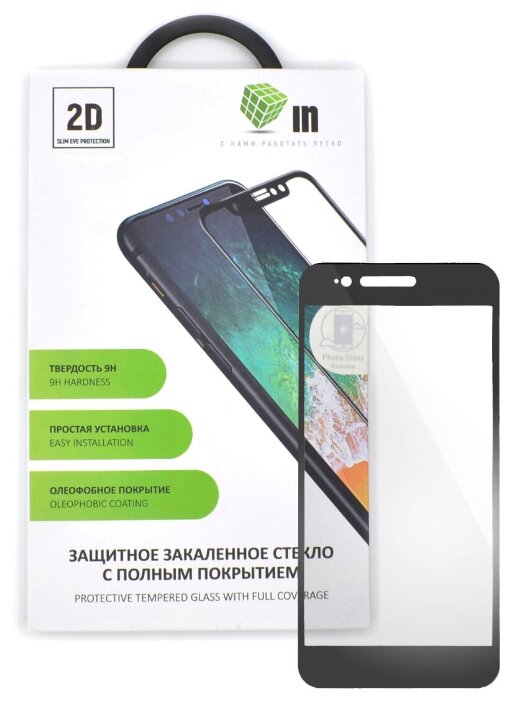 

Защитное стекло 2D INAKS для Xiaomi Mi A1/5X Full Glue/Full Screen, черное