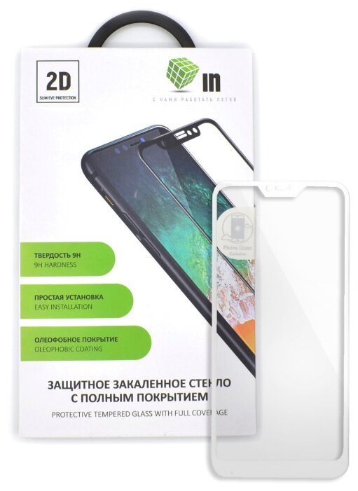 

Защитное стекло 2D INAKS для Xiaomi Mi A2 Lite/redmi 6 Pro Full Glue/Full Screen, белое