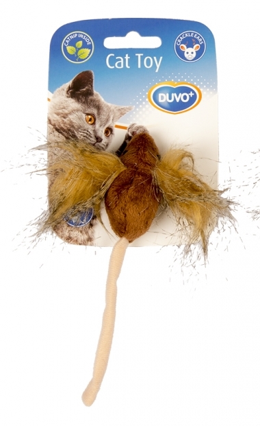 Мягкая игрушка для кошек Duvo+ текстиль, коричневый, 10 см, 1 шт