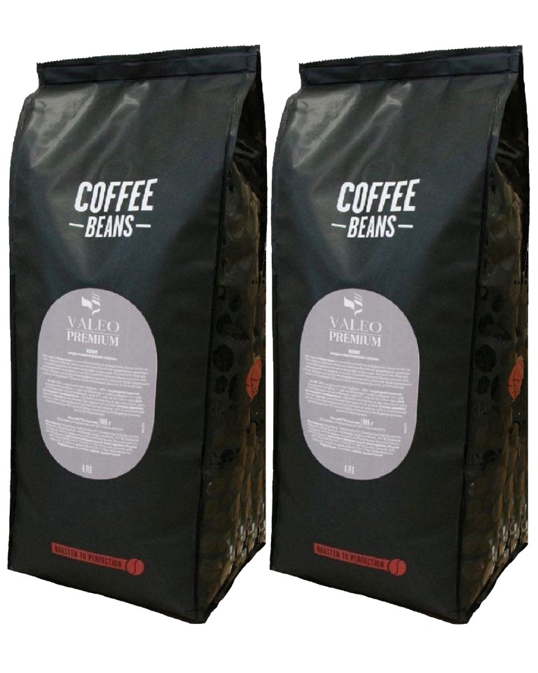 фото Кофе в зернах valeo premium, набор из 2 шт. по 1 кг