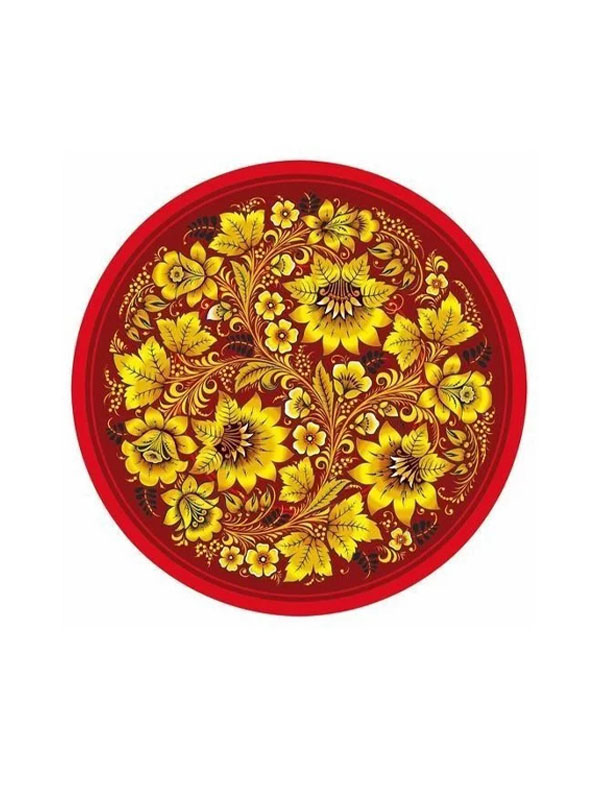 фото Набор тарелок хохлома, 180 мм (цв: разноцветный)/1755-6 термокап