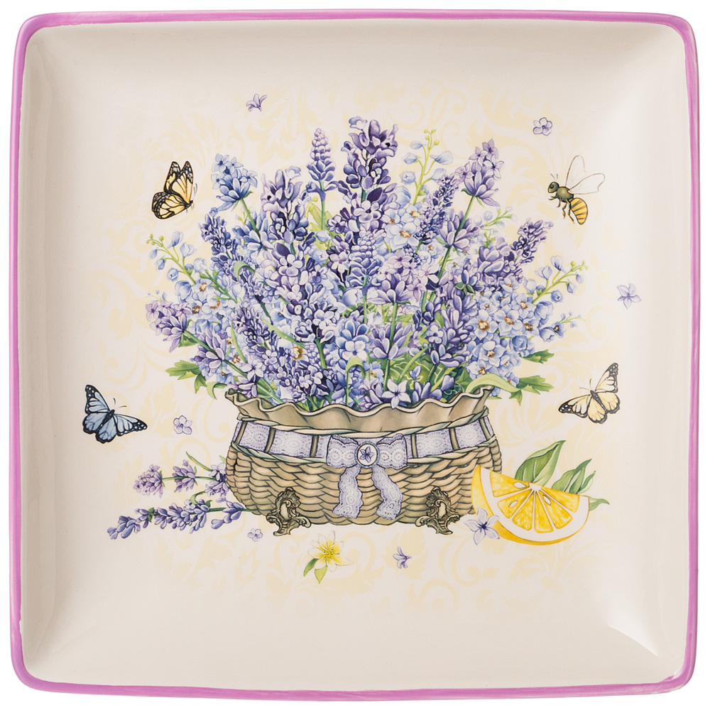 

Набор из 6 штук Блюдо Agness Прованс Лаванда 28х28х4см тонкая керамика 358-2031_, Белый;фиолетовый