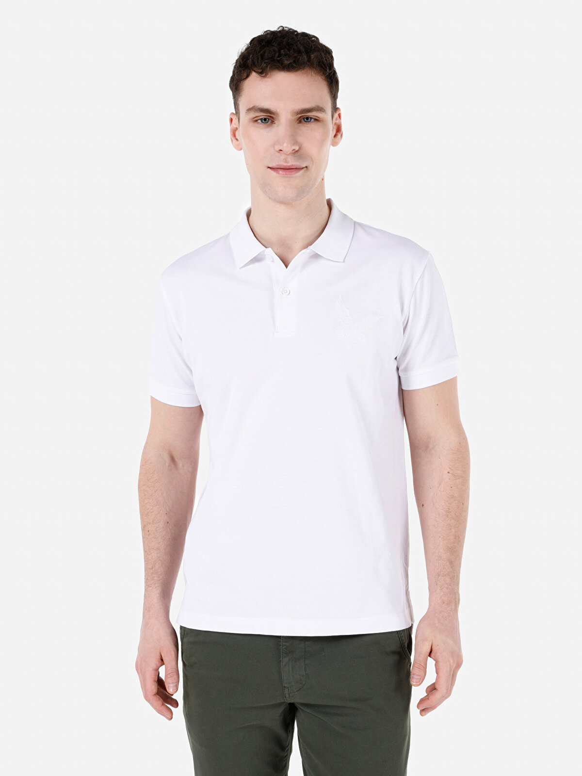 

Футболка мужская Colin's CL1068148 белая 2XL, Белый, CL1068148