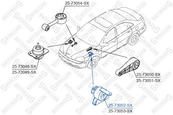 

Подушка двигателя Stellox 2573052SX