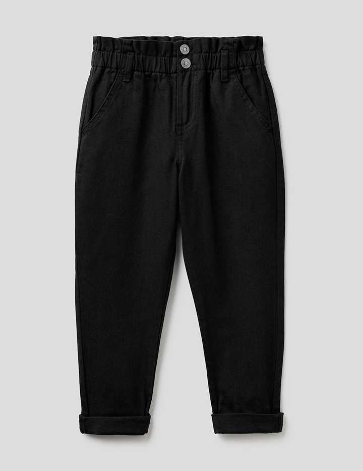 

Брюки для девочек Benetton цв. черный р.110, 21A_48BZ55FD0
