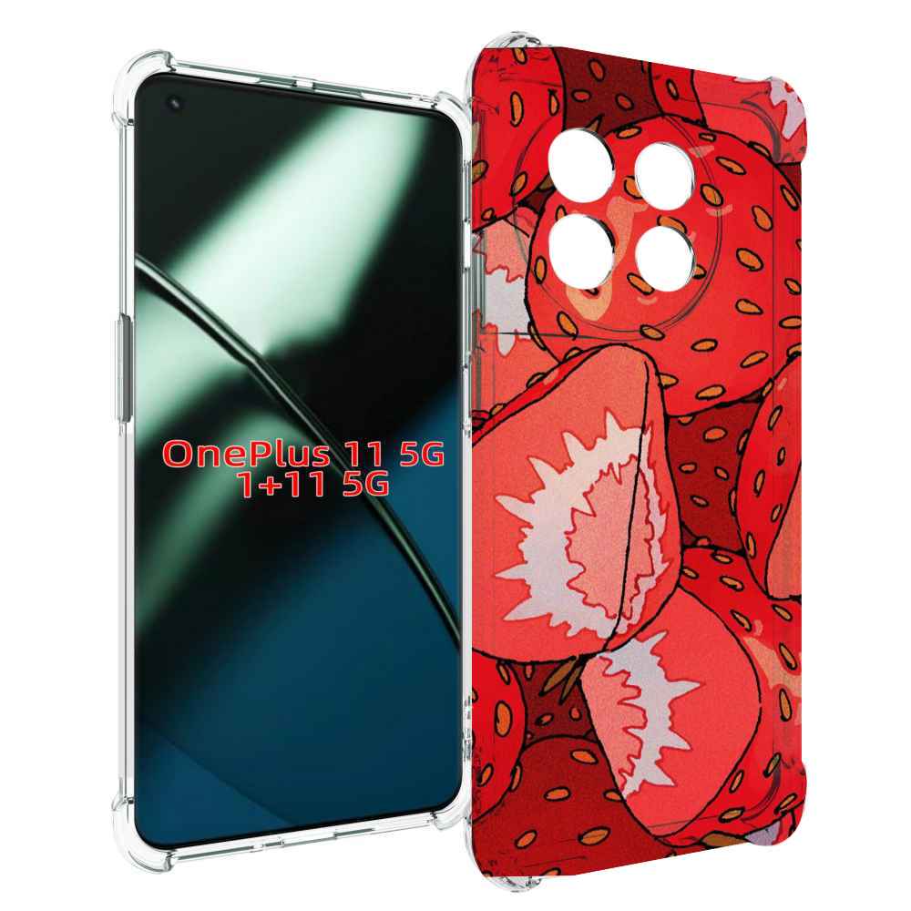 

Чехол MyPads рисованная-клубника для OnePlus 11, Прозрачный, Tocco
