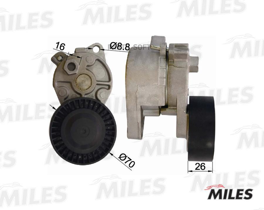 

MILES AG00057 Натяжитель ремня приводного BMW E39/E46/E60 M50/52/54 AG00057