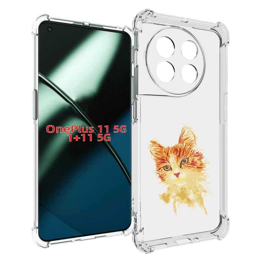 

Чехол MyPads рыжий кот для OnePlus 11, Прозрачный, Tocco