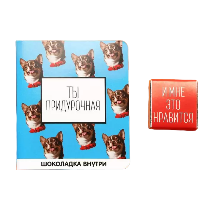 

Молочный шоколад Ты придурочная, открытка, 5 г.