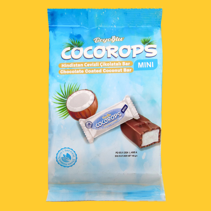 Батончик шоколадный Beyoglu Cocorops с кокосом, 140 г