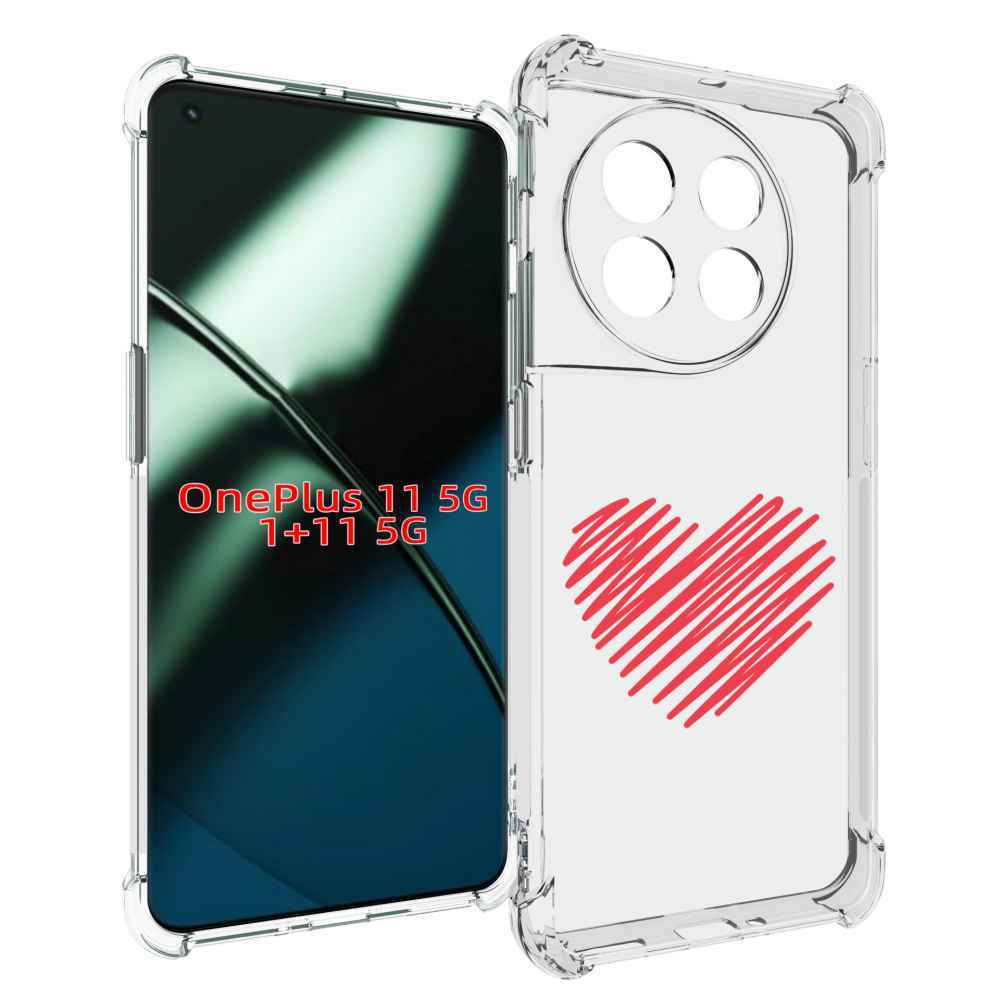 

Чехол MyPads сердечко-одной-линией для OnePlus 11, Прозрачный, Tocco