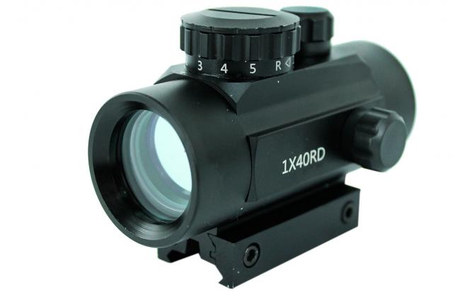 

Коллиматорный прицел Red Dot 1x40RD закрытого типа на Weaver, Черный