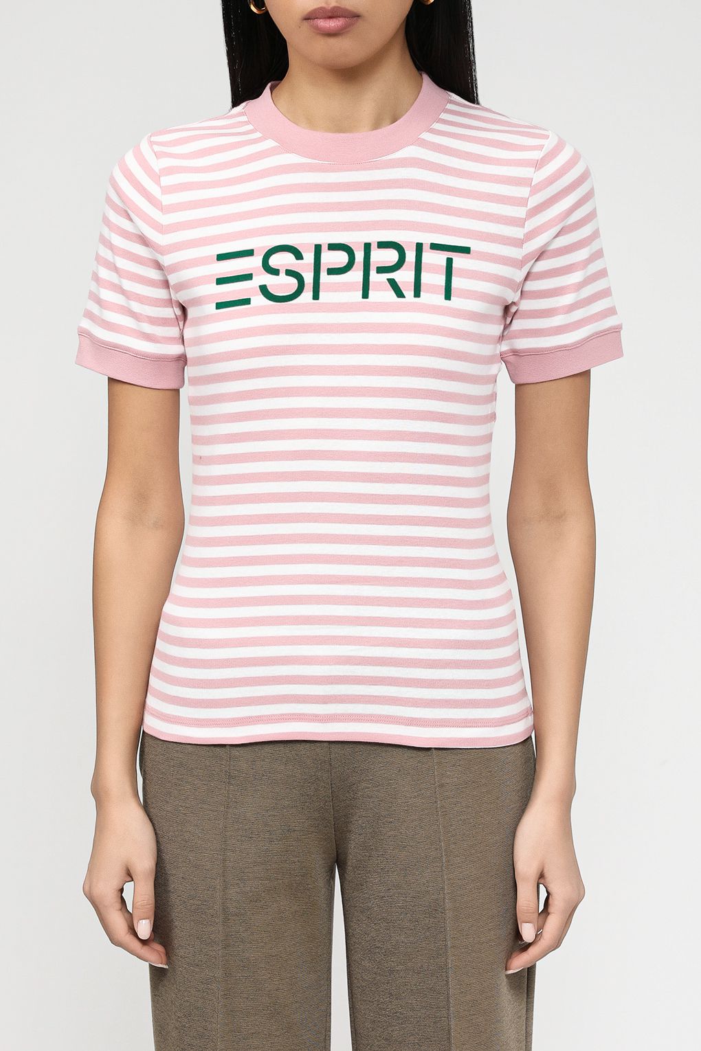 Футболка женская Esprit Casual 073EE1K320 розовая XL