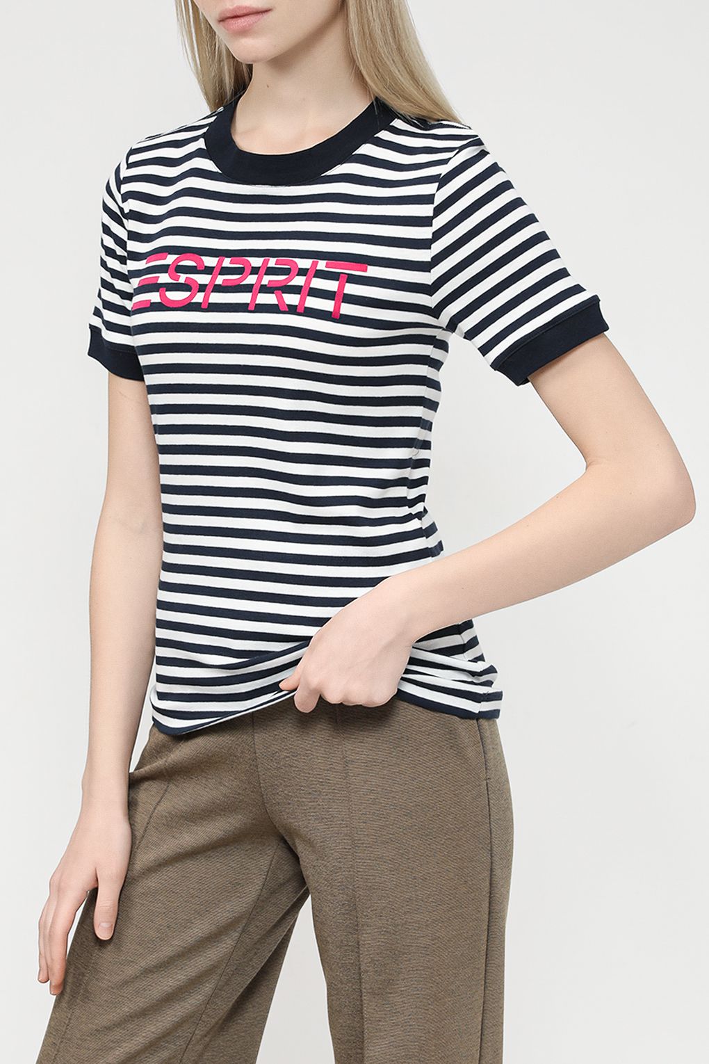 

Футболка женская Esprit Casual 073EE1K320 синяя XL, Синий, 073EE1K320