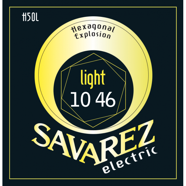 Струны для электрогитары Savarez H50L Hexagonal Explosion Light