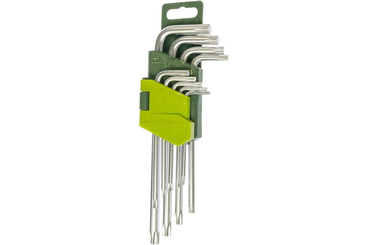 Набор ключей угловых TORX (Т10,Т15,Т20,Т25,Т27,Т30,Т40,Т45,Т50) 9 шт. набор угловых торцевых ключей nicher