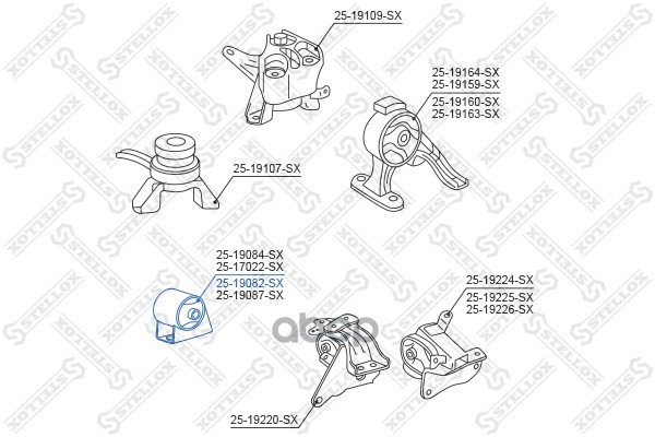 фото Подушка двигателя stellox 2519082sx