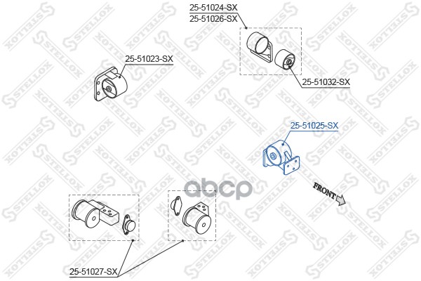 фото Подушка двигателя stellox 2551025sx